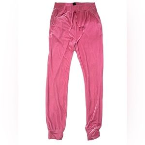 Pink velour jogger